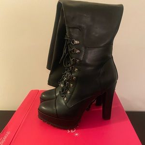 Shoedazzle heeled boots. Brand new never worn. Black 8.5